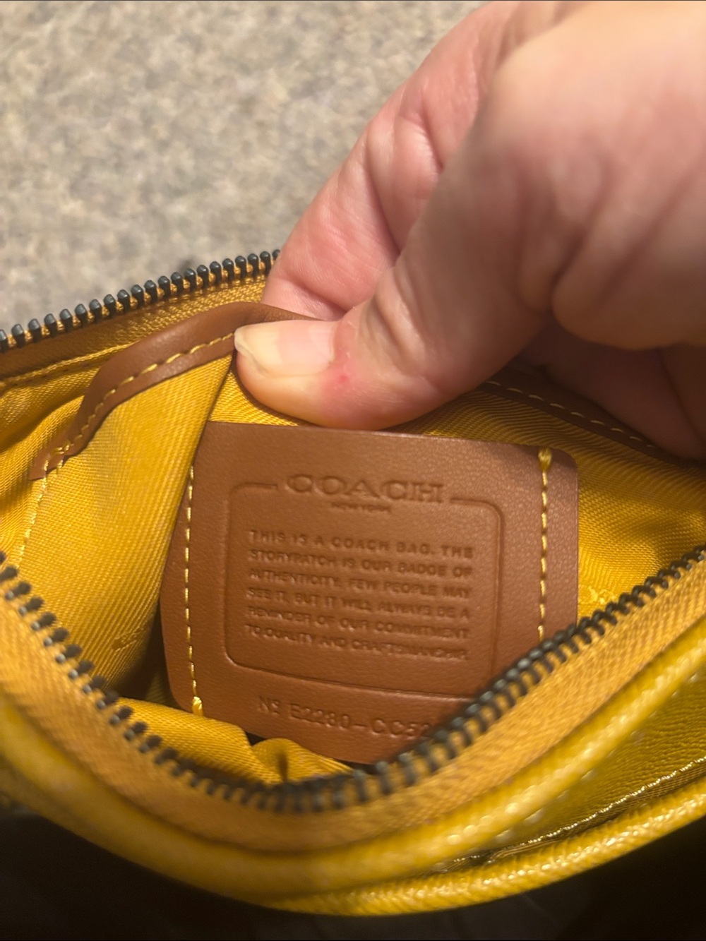 Coach Yellow Pebbled Leather Crossbody Bag - Picture 3 of 5